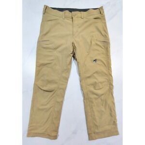 Eddie Bauer First Ascent Guide Fleece Lined Pants Mens 36x30 Tan Brown Stretch